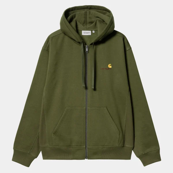 Carhartt WIP Hooded American Script Jacket Tarragon Cheap