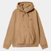 Carhartt WIP Hooded American Script Sweatshirt Peanut Hot