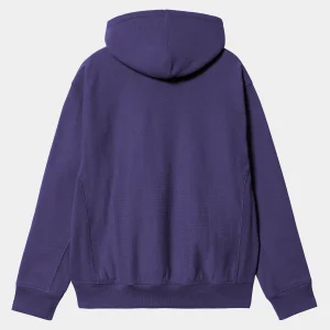 Carhartt WIP Hooded American Script Sweatshirt Aura Clearance