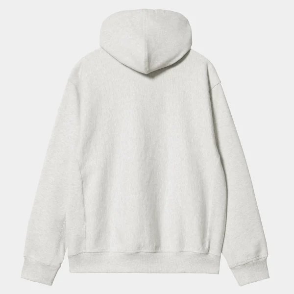 Carhartt WIP Hooded American Script Sweatshirt Ash Heather Outlet