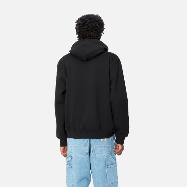 Carhartt WIP Hooded Carhartt Sweatshirt Black / White Hot