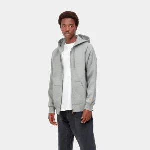 Carhartt WIP Hooded Chase Jacket Grey Heather / Gold Cheap