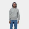 Carhartt WIP Hooded Chase Sweatshirt Grey Heather / Gold Clearance