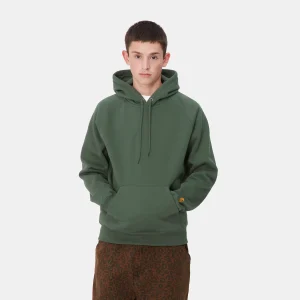 Carhartt WIP Hooded Chase Sweatshirt Sycamore Tree / Gold Discount