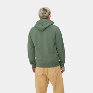 Carhartt WIP Hooded Chase Sweatshirt Duck Green / Gold Best