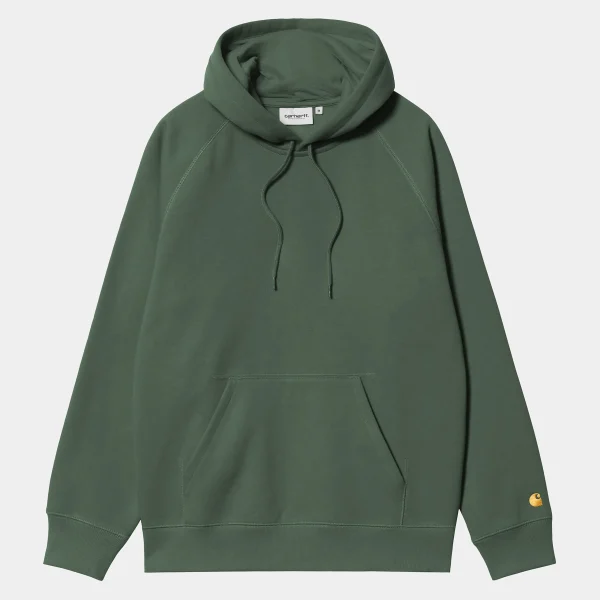 Carhartt WIP Hooded Chase Sweatshirt Sycamore Tree / Gold Discount