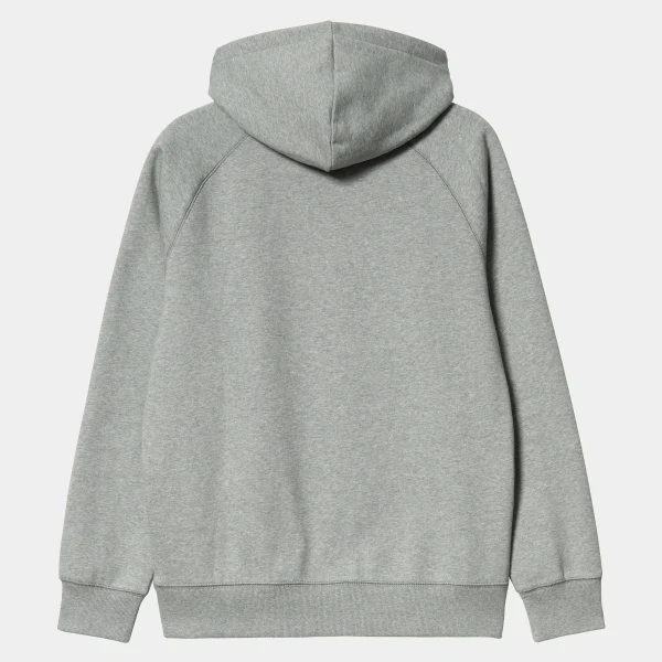 Carhartt WIP Hooded Chase Sweatshirt Grey Heather / Gold Clearance