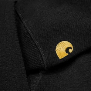 Carhartt WIP Hooded Chase Sweatshirt Black / Gold Best