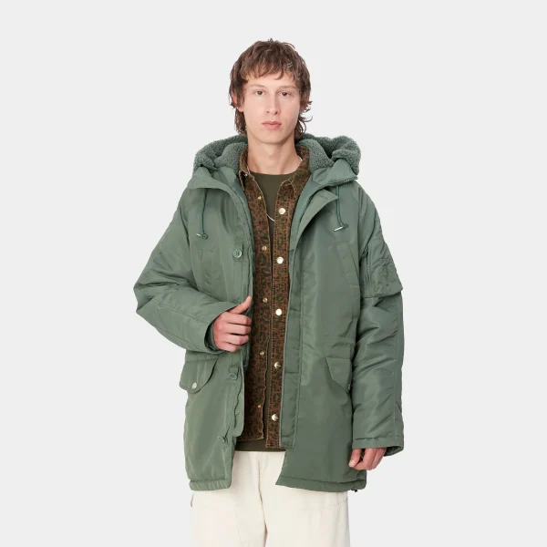 Carhartt WIP Hooded Olten Parka Duck Green Clearance