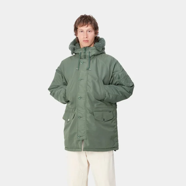 Carhartt WIP Hooded Olten Parka Duck Green Clearance