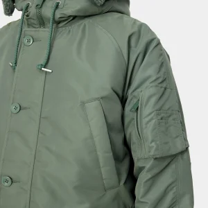 Carhartt WIP Hooded Olten Parka Duck Green Clearance