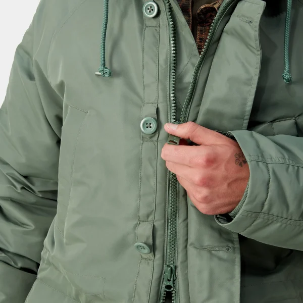 Carhartt WIP Hooded Olten Parka Duck Green Clearance