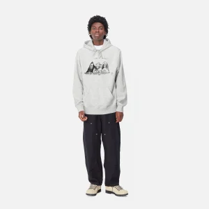 Carhartt WIP Hooded Pepe Friends Sweat Ash Heather / Black Store