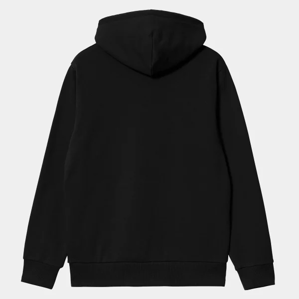 Carhartt WIP Hooded Script Embroidery Sweat Black / White Flash Sale