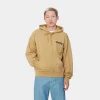 Carhartt WIP Hooded Stamp Sweat Bourbon / Black Flash Sale