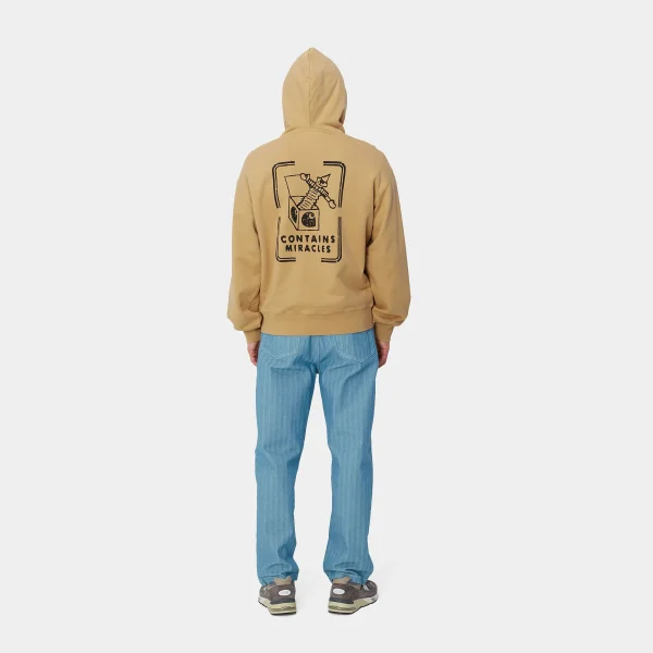 Carhartt WIP Hooded Stamp Sweat Bourbon / Black Flash Sale