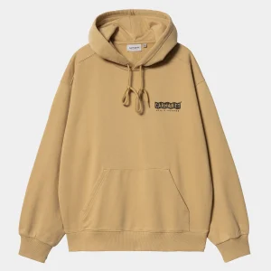 Carhartt WIP Hooded Stamp Sweat Bourbon / Black Flash Sale