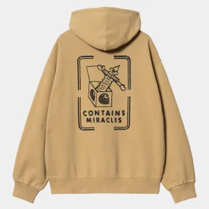 Carhartt WIP Hooded Stamp Sweat Bourbon / Black Flash Sale