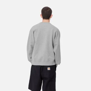 Carhartt WIP Lazy Duck Academy Sweat Grey Heather New