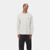 Carhartt WIP L/S American Script T-Shirt Ash Heather Discount