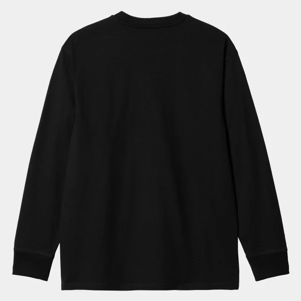 Carhartt WIP L/S American Script T-Shirt Black Fashion