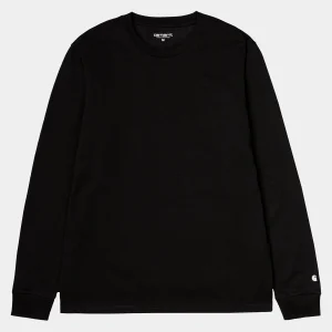 Carhartt WIP L/S Base T-Shirt Black / White Online