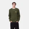 Carhartt WIP L/S Basics Script T-Shirt Office Green / Winter Spice Online