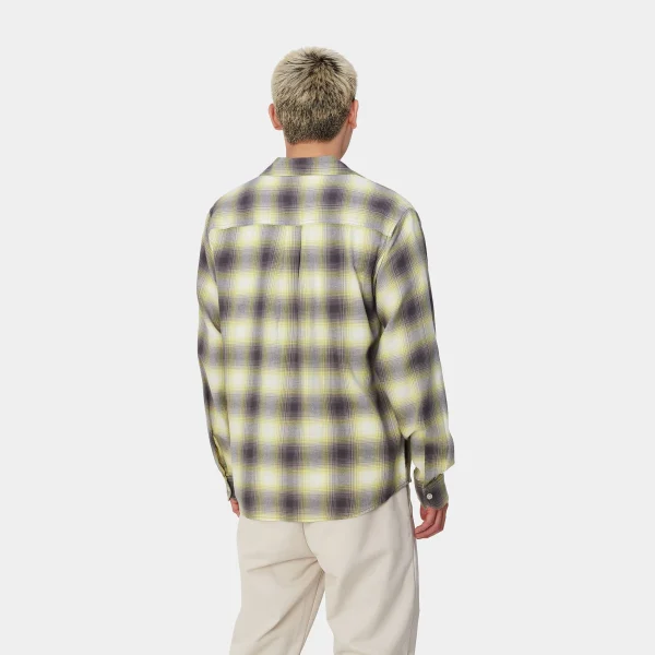 Carhartt WIP L/S Blanchard Shirt Blanchard Check, Arctic Lime Clearance