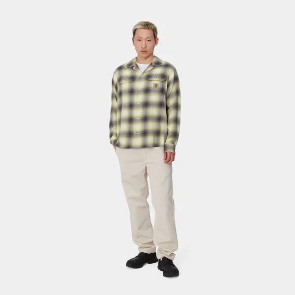 Carhartt WIP L/S Blanchard Shirt Blanchard Check, Arctic Lime Clearance