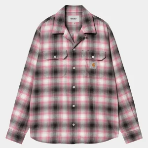 Carhartt WIP L/S Blanchard Shirt Blanchard Check, Charm Pink Cheap