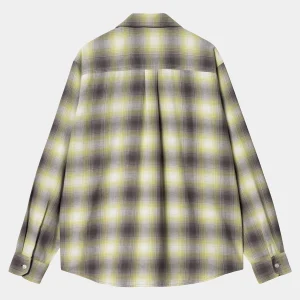 Carhartt WIP L/S Blanchard Shirt Blanchard Check, Arctic Lime Clearance