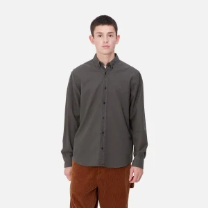 Carhartt WIP L/S Bolton Shirt Graphite Best Sale