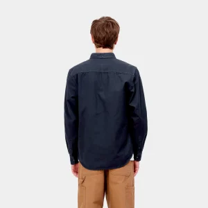 Carhartt WIP L/S Bolton Shirt Dark Navy Clearance