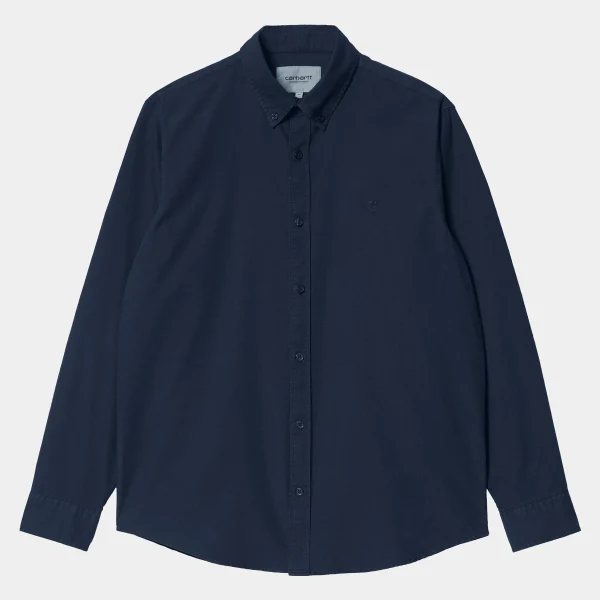 Carhartt WIP L/S Bolton Shirt Dark Navy Clearance