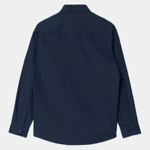 Carhartt WIP L/S Bolton Shirt Dark Navy Clearance