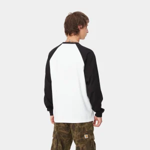 Carhartt WIP L/S Brown Ducks Baseball T-S White / Black Best