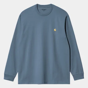 Carhartt WIP L/S Chase T-Shirt Positano / Gold Best Sale