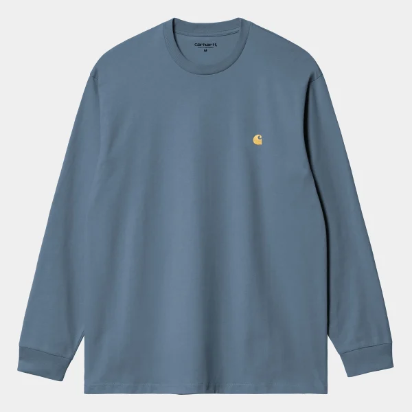 Carhartt WIP L/S Chase T-Shirt Positano / Gold Best Sale