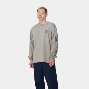 Carhartt WIP L/S Coordinate T-Shirt Misty Grey Clearance