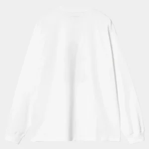 Carhartt WIP L/S Drill Boy T-Shirt White Cheap