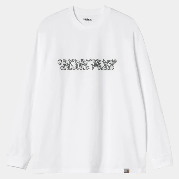 Carhartt WIP L/S DUBLAB 25 YRS T-Shirt White Clearance