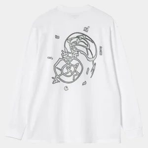 Carhartt WIP L/S DUBLAB 25 YRS T-Shirt White Clearance