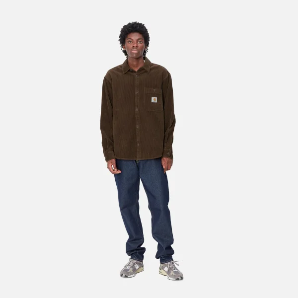 Carhartt WIP L/S Flint Shirt Chocolate Store