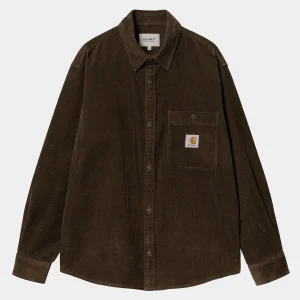 Carhartt WIP L/S Flint Shirt Chocolate Store