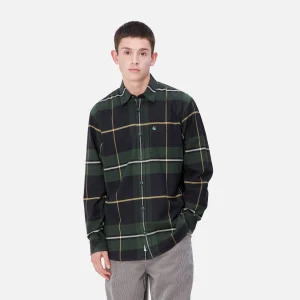 Carhartt WIP L/S Garnett Shirt Garnett Check, Sycamore Tree / Sycamore Tree Hot