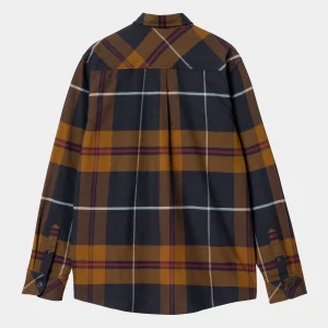 Carhartt WIP L/S Garnett Shirt Garnett Check, Deep H Brown / Deep H Brown Store