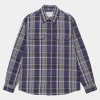 Carhartt WIP L/S Hobart Shirt Hobart Check, Aura Fashion