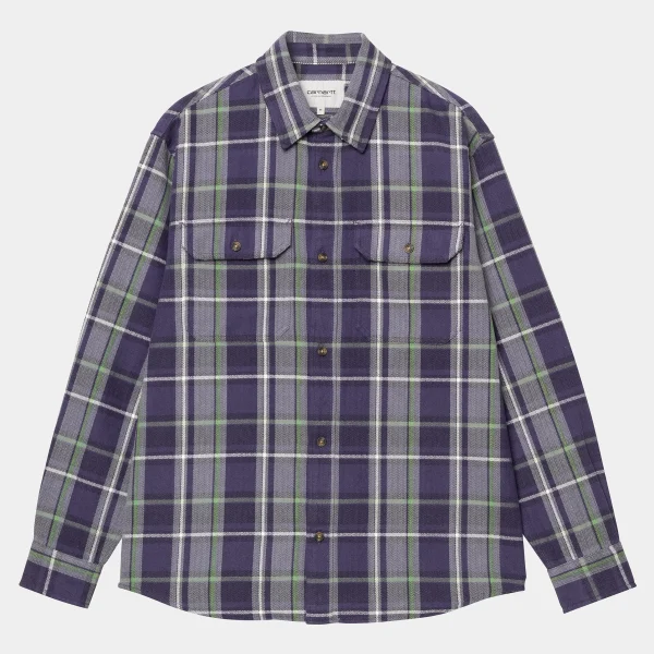 Carhartt WIP L/S Hobart Shirt Hobart Check, Aura Fashion