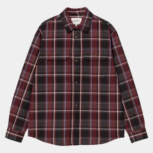 Carhartt WIP L/S Hobart Shirt Hobart Check, Black Outlet