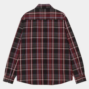 Carhartt WIP L/S Hobart Shirt Hobart Check, Black Outlet